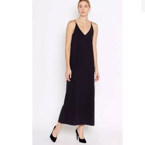 EQUIPMENT Racquel Silk Slip Dress in True Black Size XS